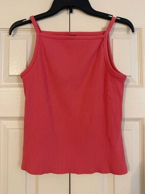 Old Navy Ribbed Square-Neck Cami in Coral